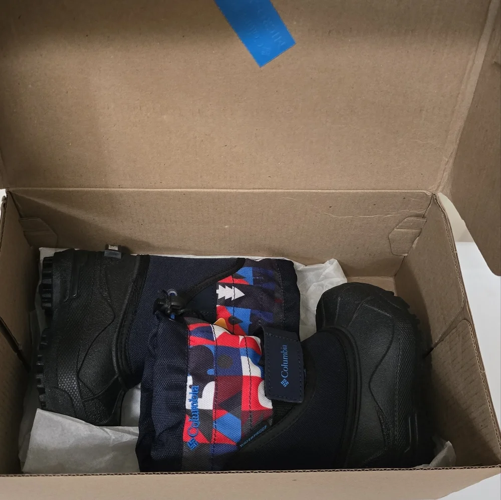 Columbia 4T Powderbug plus II print boots 200g insulation-NIB